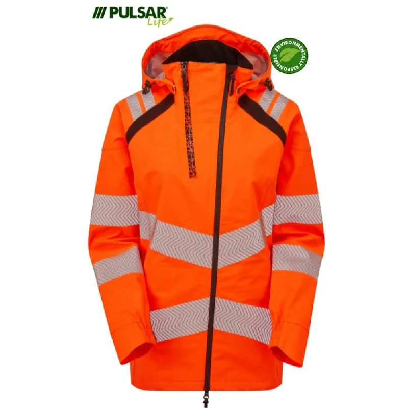 Men's casual bomber jacket-PULSAR® LIFE LFE910 GRS Waterproof Shell Jacket Orange