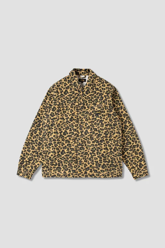 Men's lightweight bomber jacket-Coverall Jacket (Leopard Camo)