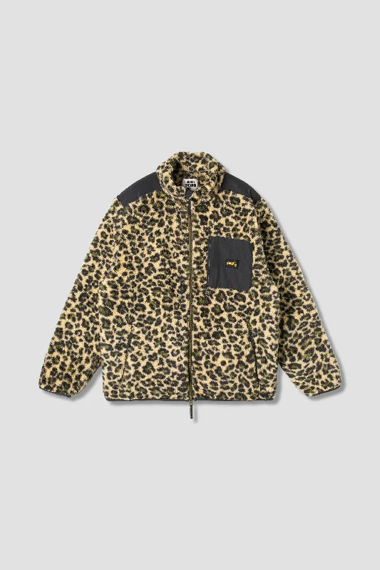 Men's stylish puffer jacket-Fleece Jacket (Leopard Camo)