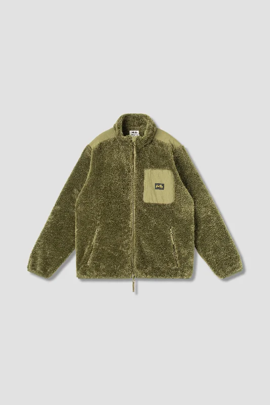 Men's soft fleece jacket-Fleece Jacket (Olive)