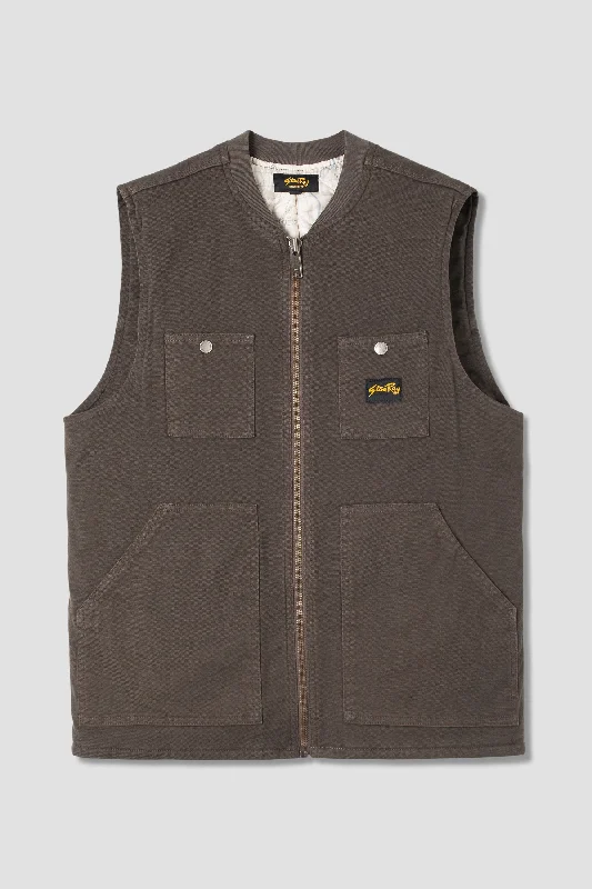 Men's warm parka jacket-Pork Chop Vest (Charcoal Duck)