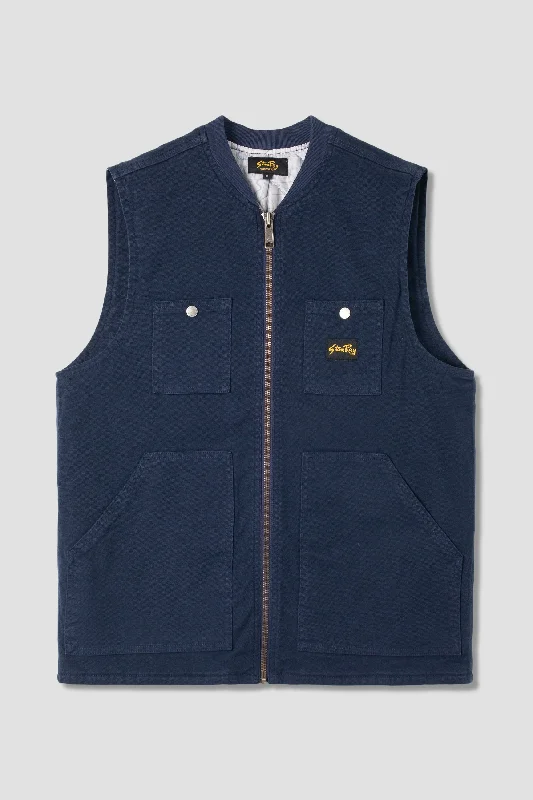 Men's breathable puffer jacket-Pork Chop Vest (Navy Duck)