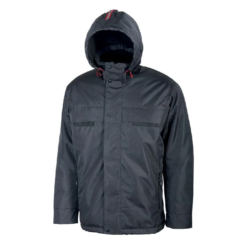 Men's insulated denim jacket-U-Power Snow Work Hooded Jacket