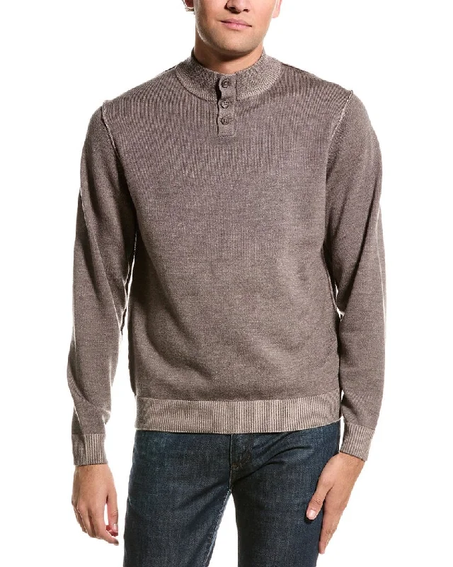 Men's soft turtleneck cardigan-Alashan Henley Wool Shirt