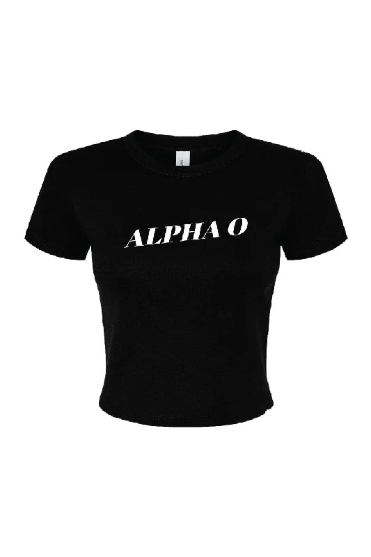 Men's short-sleeve casual breathable top-Alpha O Crop Tee