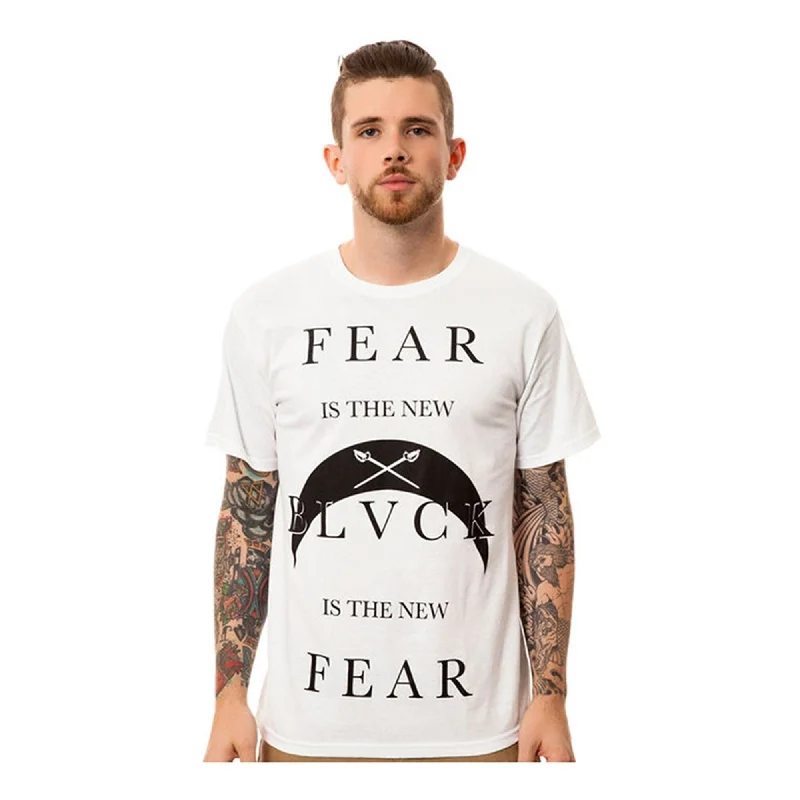 Men's short-sleeve soft cotton top-Black Scale Mens The Fear, The New Black Graphic T-Shirt