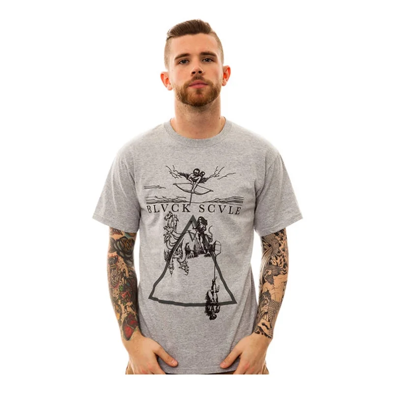 Men's short-sleeve trendy top-Black Scale Mens The Ninth Gate Graphic T-Shirt, Grey, Small