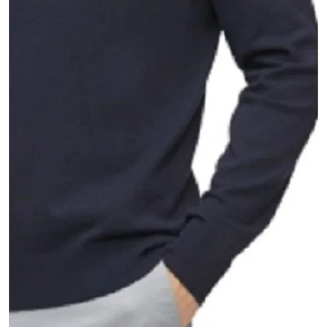 Men's crew neck wool sweater-Calvin Klein Men's 1/4 Zip Sweater Blue Size Xx-Large