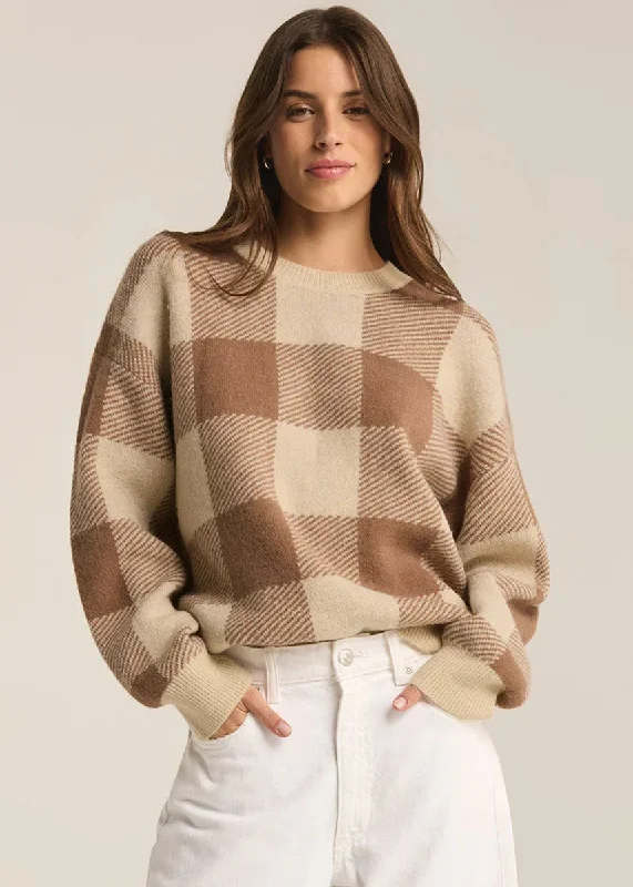 Men's stylish chunky sweater-Check You Later Sweater - Campfire