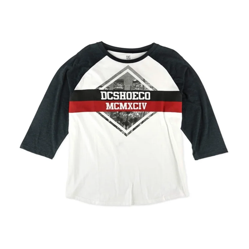 Men's short-sleeve soft cotton top-Dc Mens Logo Raglan Graphic T-Shirt