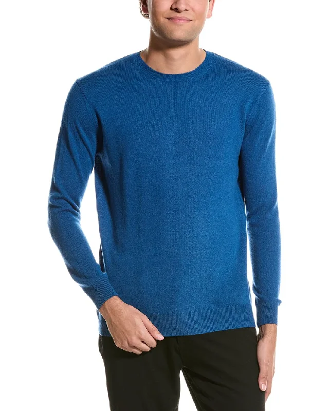 Men's crew neck wool sweater-Forte Classic Crew Cashmere Sweater