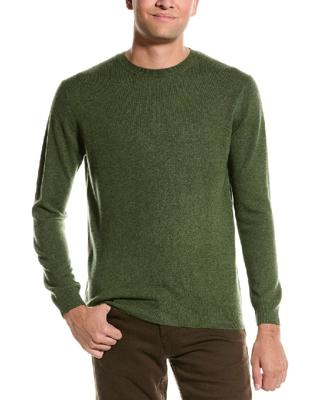 Men's lightweight turtleneck-Forte Classic Crew Cashmere Sweater