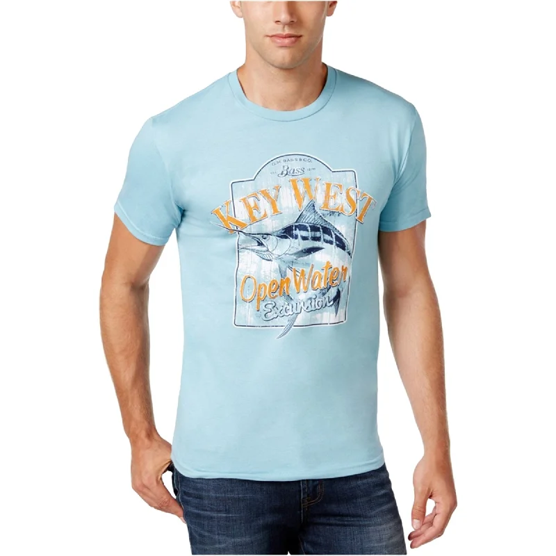 Men's short-sleeve minimalist tee-G.H. Bass & Co. Mens Key West Graphic T-Shirt, Blue, Small