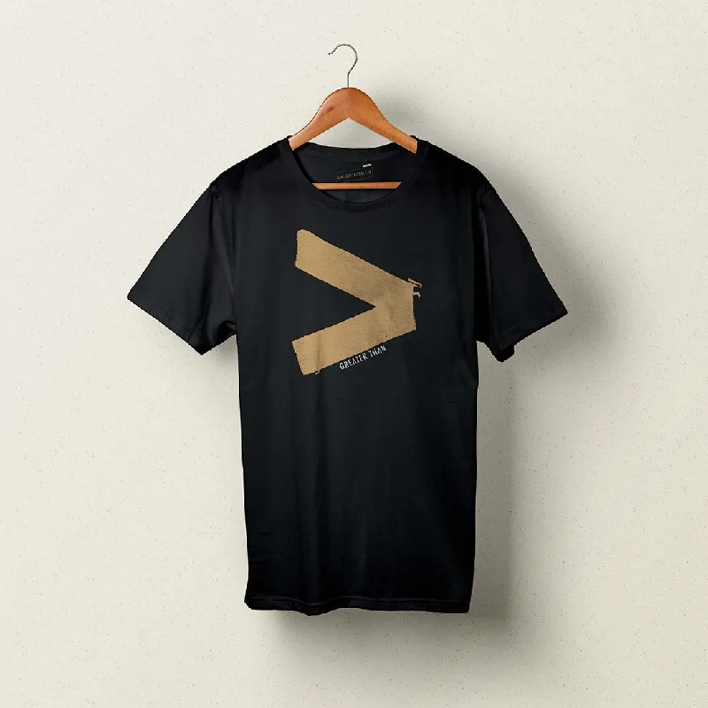 Men's short-sleeve relaxed graphic shirt-Greater Than Logo Tee