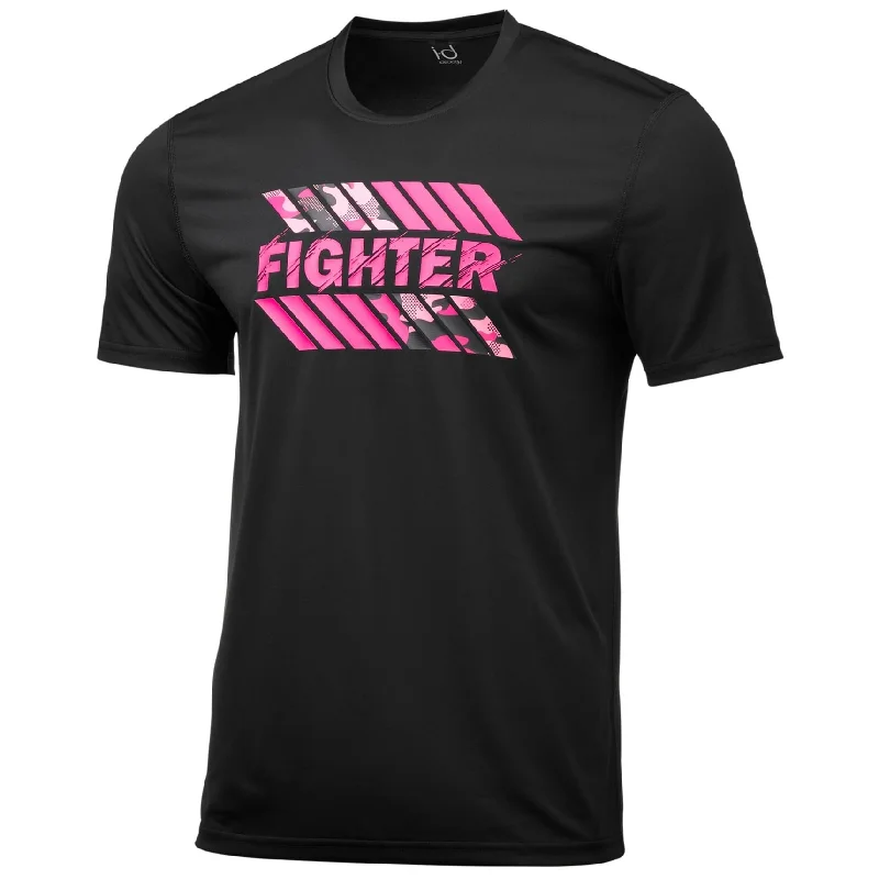 Men's short-sleeve printed t-shirt-Ideology Mens Breast Cancer Awareness Fighter Graphic T-Shirt