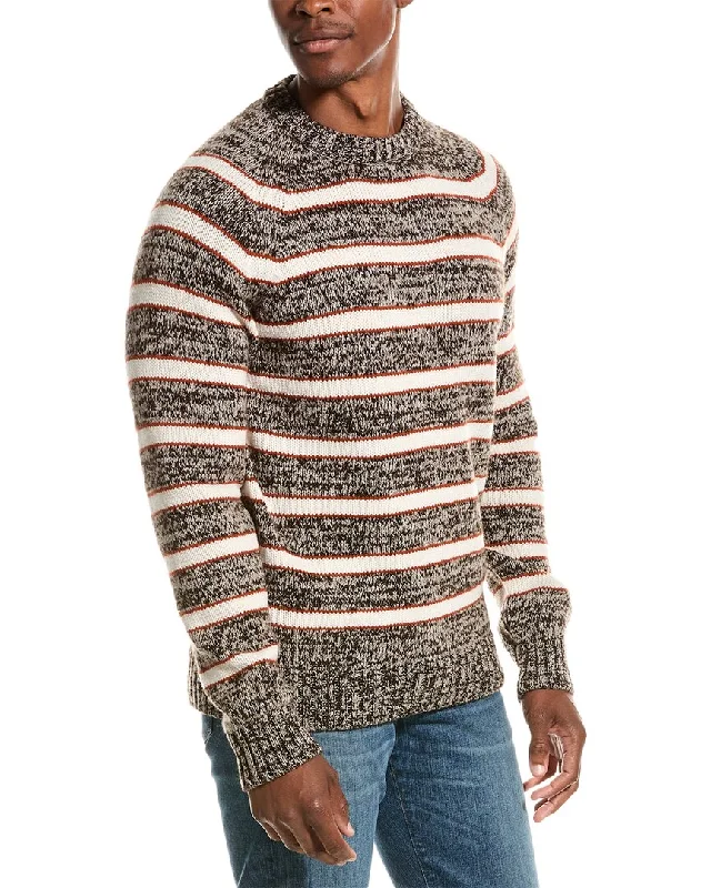 Men's luxury v-neck sweater-ISAIA Cashmere Crewneck Sweater