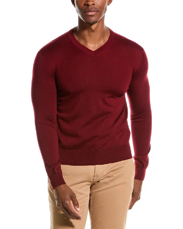 Men's soft cotton cardigan-ISAIA V-Neck Sweater