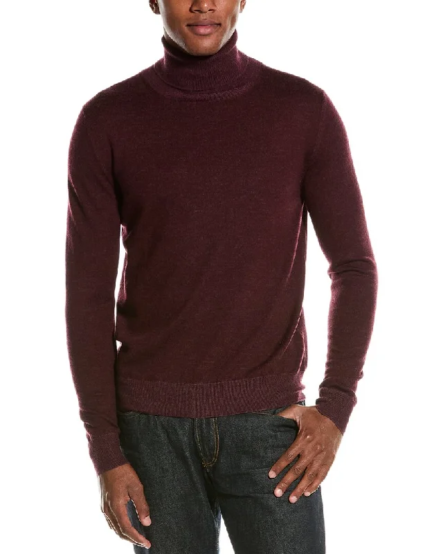 Men's cable knit pullover sweater-ISAIA Wool Roll Neck Sweater