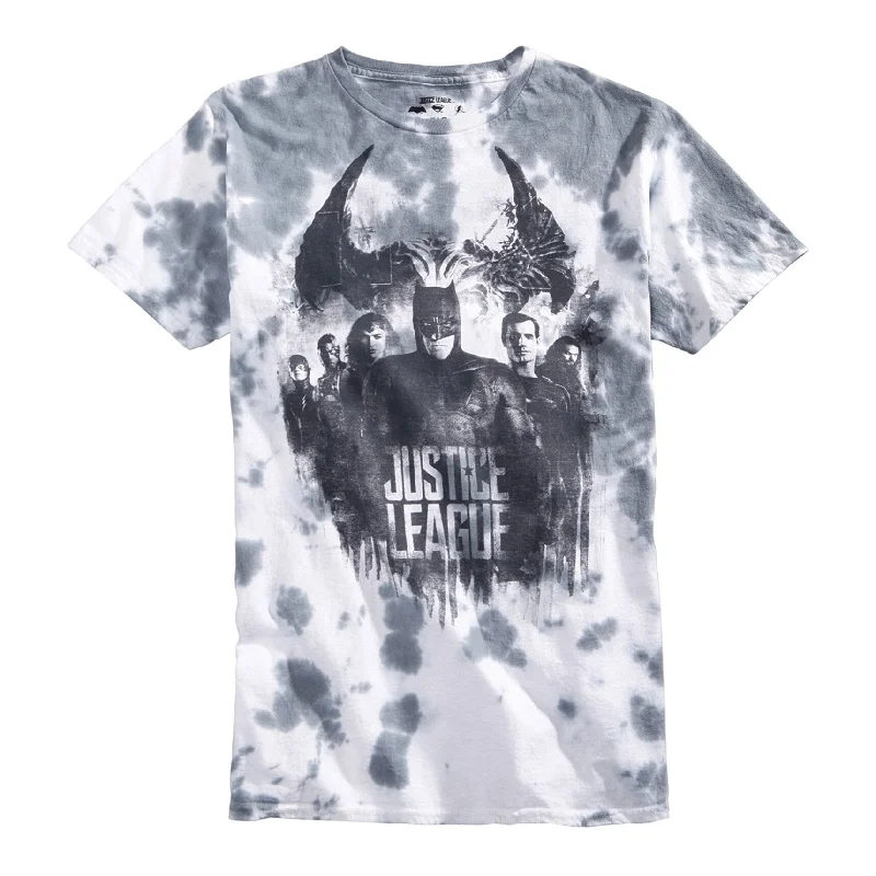 Men's short-sleeve trendy athletic tee-Justice League Mens Tie-Dye Graphic T-Shirt