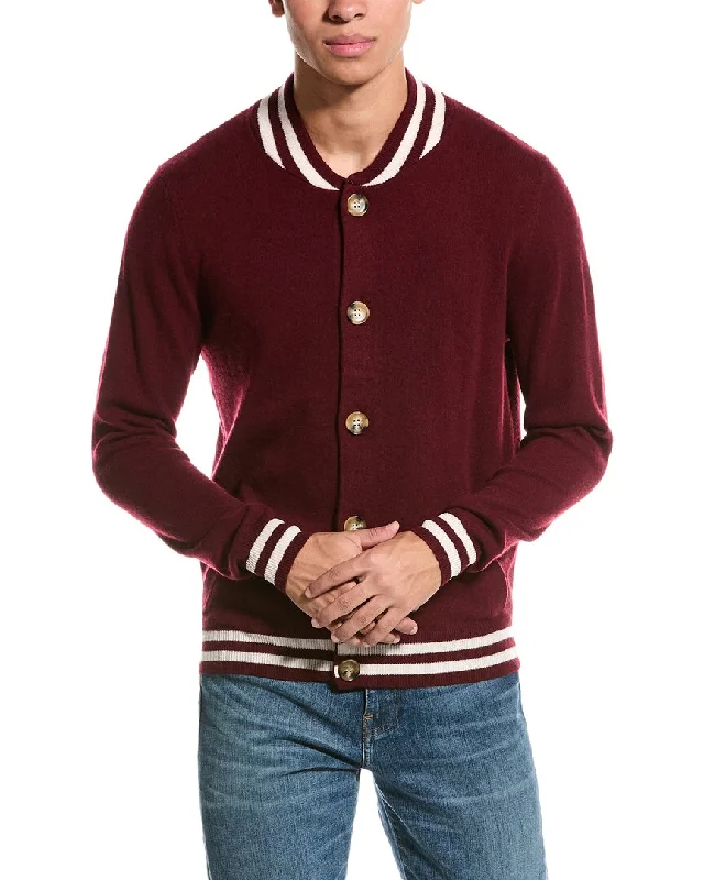 Men's modern turtleneck sweater-Kier + J College Wool & Cashmere-Blend Cardigan