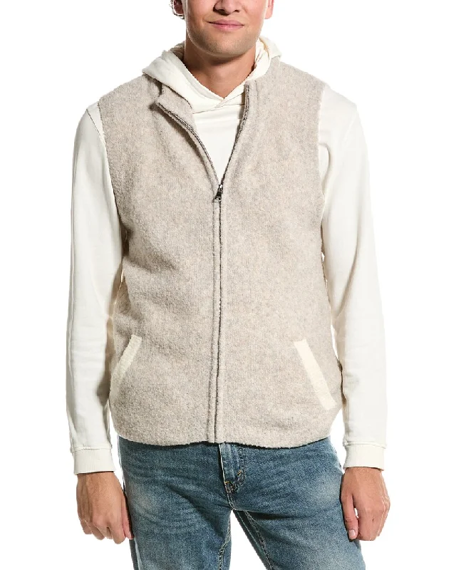 Men's chunky crew neck sweater-Kier + J Wool-Blend Vest