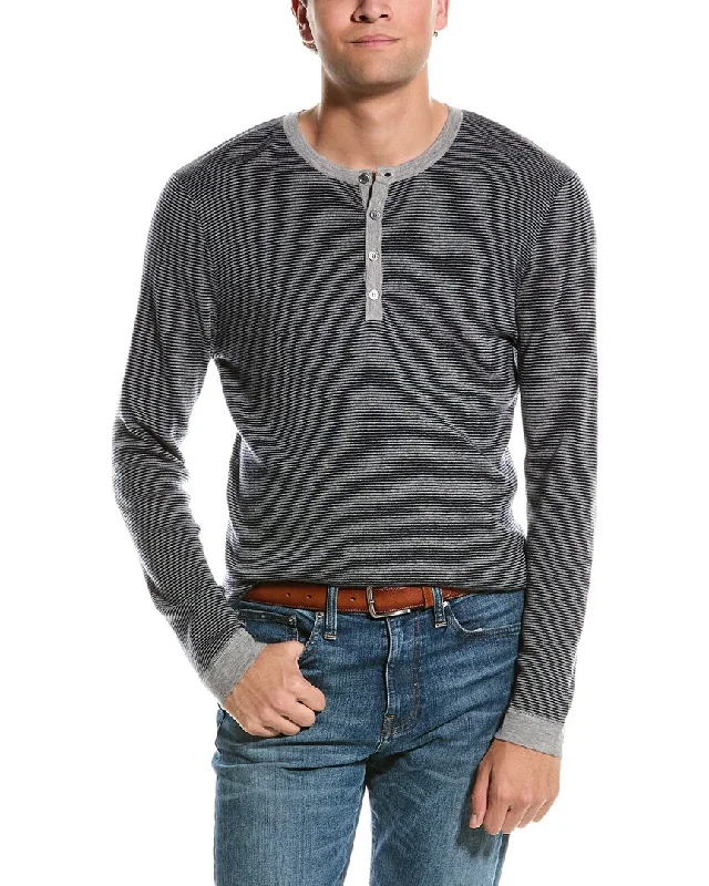 Men's trendy turtleneck cardigan-Kier + J Wool & Cashmere-Blend Henley