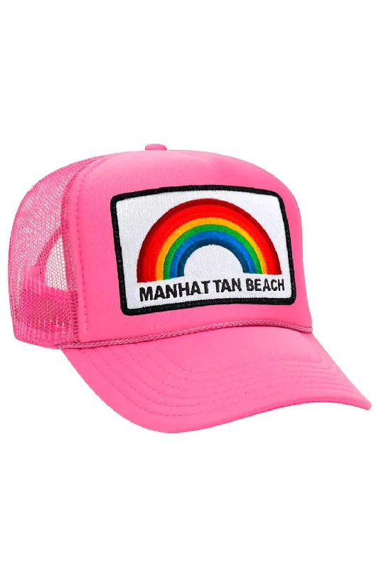 Men's short-sleeve soft sporty shirt-MANHATTAN BEACH RAINBOW TRUCKER HAT