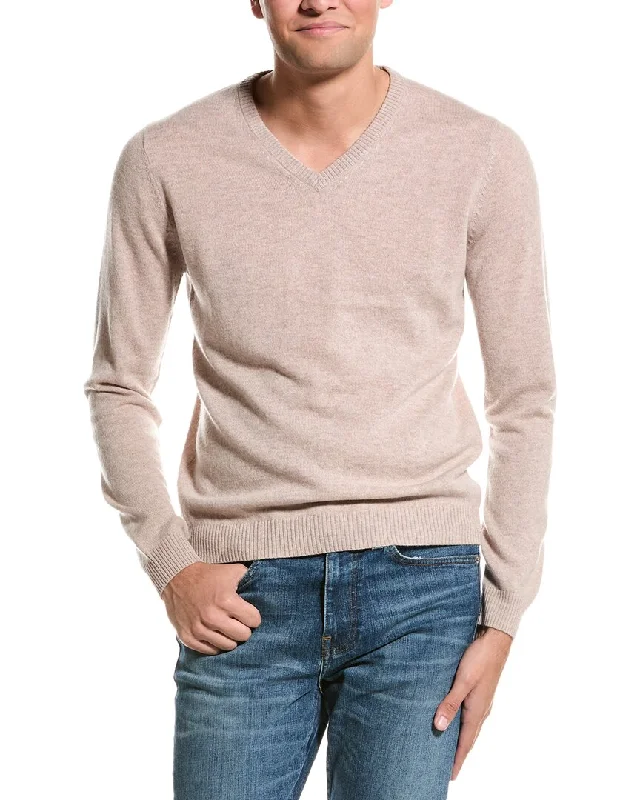 Men's stylish cable pullover-Mette V-Neck Cashmere Sweater