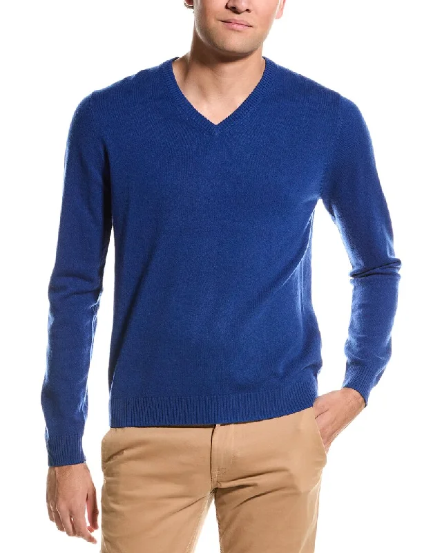 Men's breathable knit sweater-Mette V-Neck Cashmere Sweater