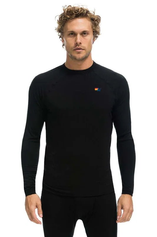 Men's short-sleeve affordable shirt-MICRO MODAL BASE LAYER TOP - BLACK