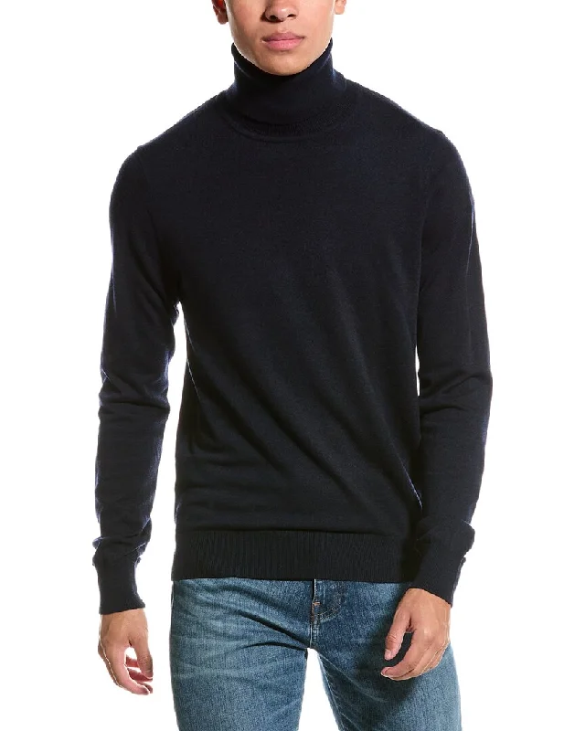 Men's lightweight wool sweater-Paisley & Gray Wool-Blend Turtleneck Sweater