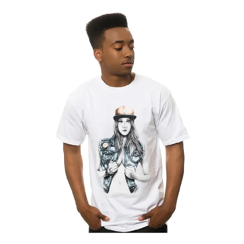 Men's short-sleeve sporty shirt-Rook Mens The Valley Girl Graphic T-Shirt