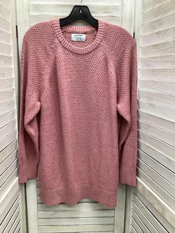 Men's lightweight cable sweater-Sweater By Old Navy In Pink, Size: L