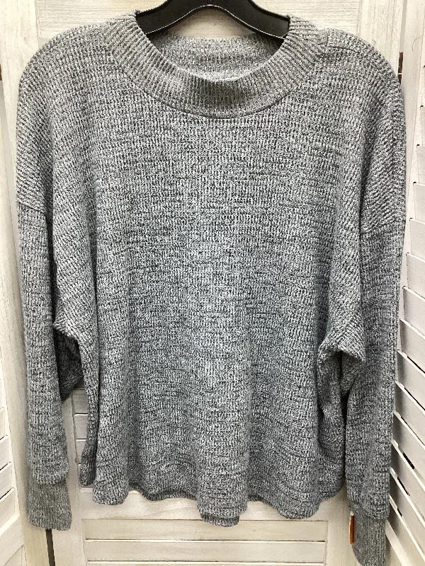 Men's warm cotton sweater-Sweater By Sonoma In Grey, Size: 2x