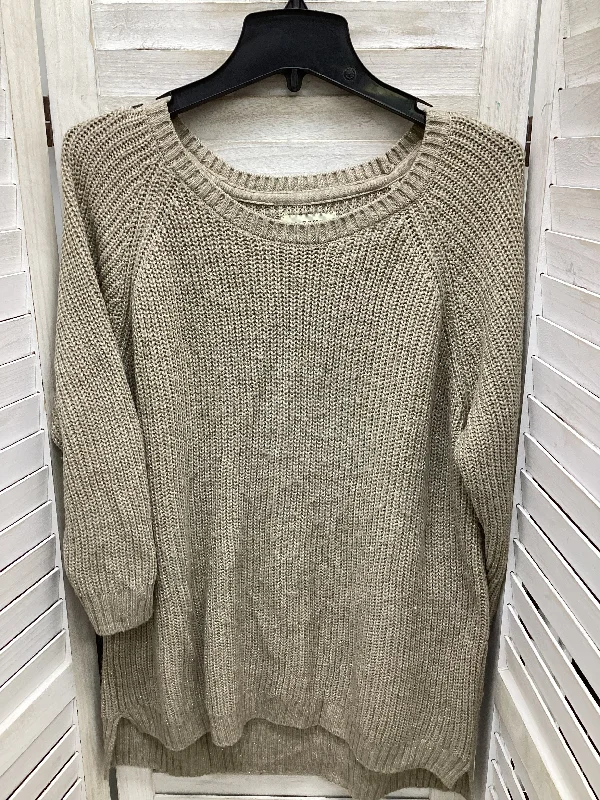 Men's luxury cable sweater-Sweater By Sonoma In Tan, Size: Xl