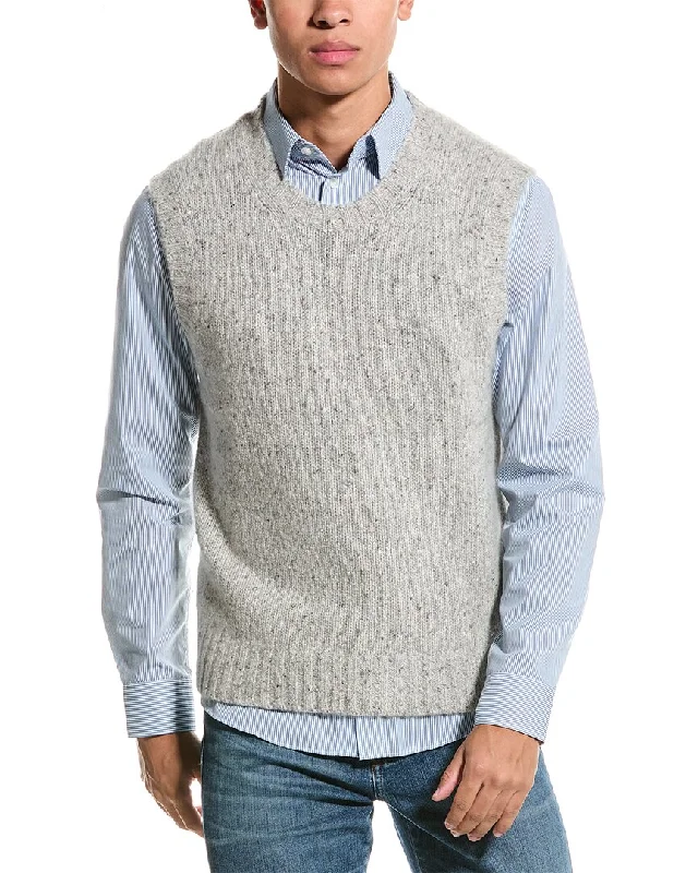 Men's modern wool pullover-Todd Snyder Cashmere Crewneck Sweater Vest