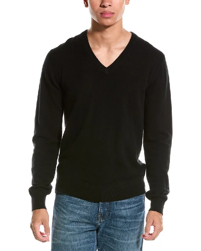 Men's casual wool sweater-Todd Snyder V-Neck Cashmere Sweater