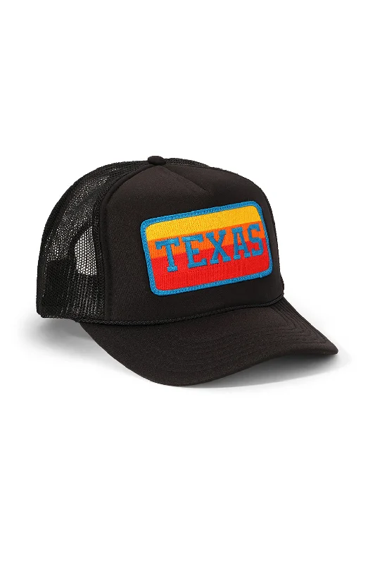 Men's short-sleeve cool graphic shirt-UNIVERSITY OF TEXAS VINTAGE LOW RISE TRUCKER - BLACK