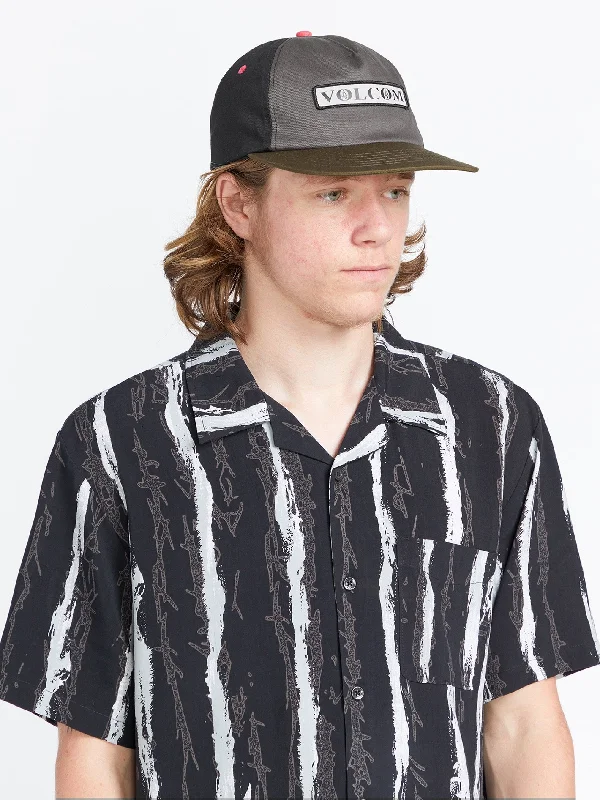 Men's short-sleeve lightweight v-neck-Volcom Entertainment Hockey Dad Adjustable Hat - Pewter