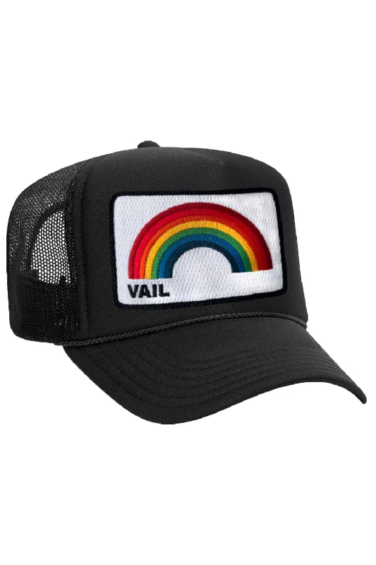 Men's short-sleeve urban summer shirt-VAIL RAINBOW VINTAGE LOW RISE FOAM TRUCKER HAT