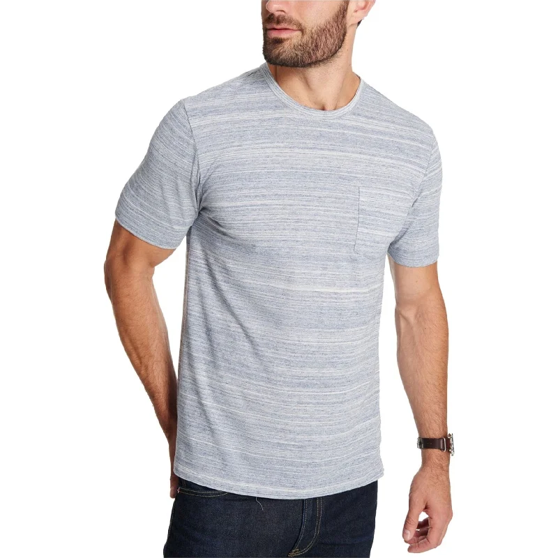 Men's short-sleeve organic cotton top-Weatherproof Mens Melange Space-Dyed Basic T-Shirt, Blue, Small