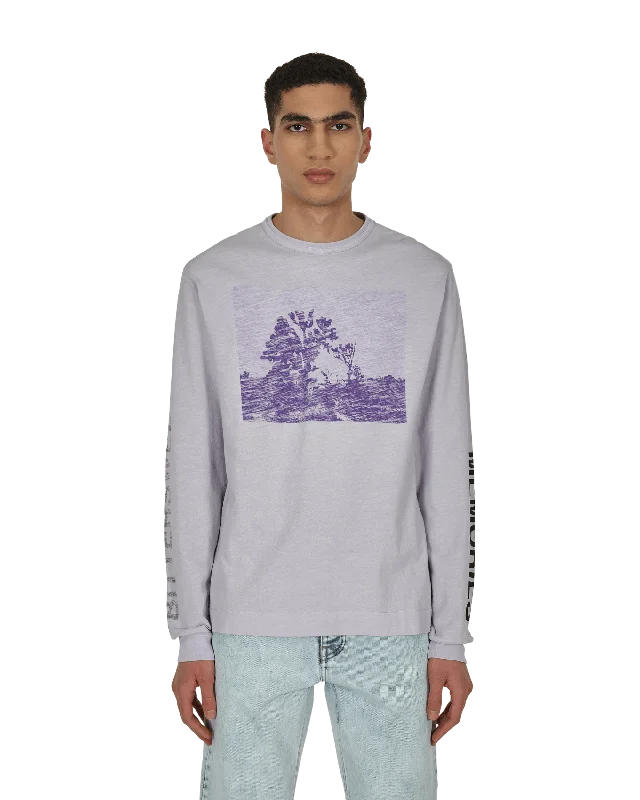 Men's short-sleeve urban summer shirt-Graphic Longsleeve T-Shirt Purple