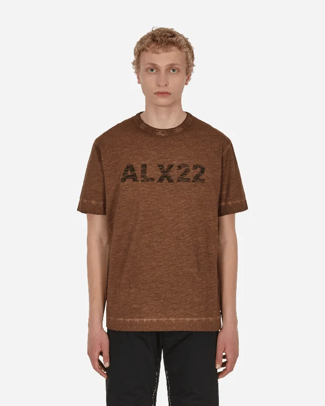 Men's short-sleeve lightweight shirt-Exclusive Logo T-Shirt Brown