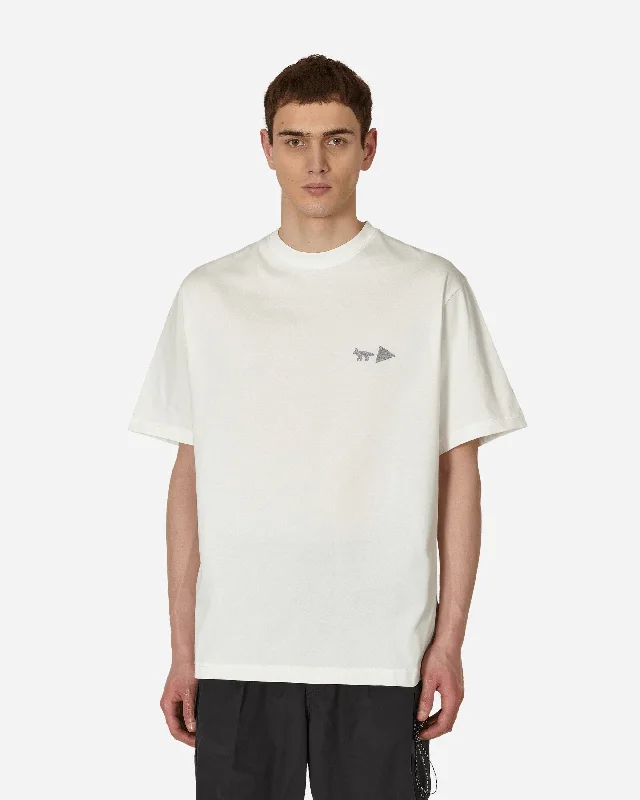 Men's short-sleeve athletic fit tee-Maison Kitsuné Dry Cotton Mountain T-Shirt Off White