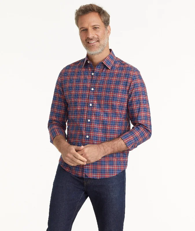 Men's lightweight plaid shirt-Wrinkle-Free Arnaldo Shirt