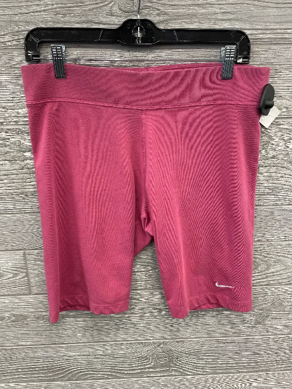 Men's comfy jogger pants-Athletic Shorts By Nike Apparel In Pink, Size: L