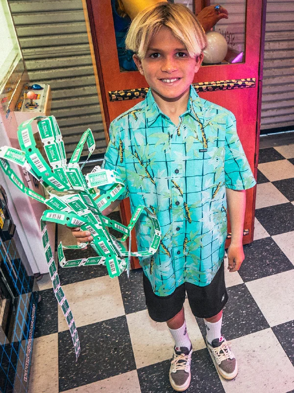 Men's stylish checkered shirt-Big Boys Bamboozeled Floral Short Sleeve Shirt - Clearwater