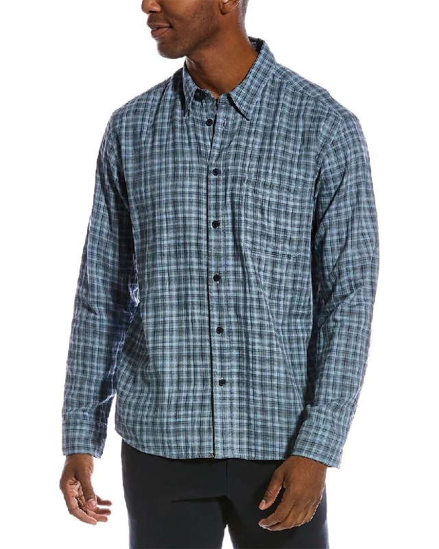 Men's short-sleeve checkered shirt-Billy Reid Tuscumbia Shirt