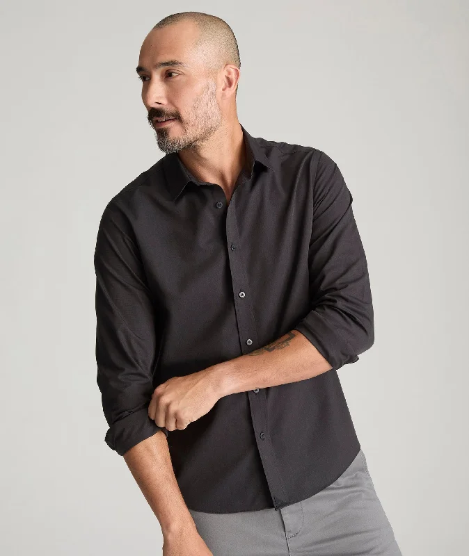 Men's elegant white shirt-Wrinkle-Free Black Stone Shirt