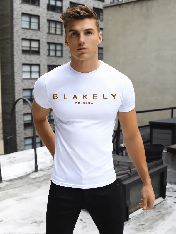 Men's short-sleeve premium casual top-Goldstone T-Shirt - White